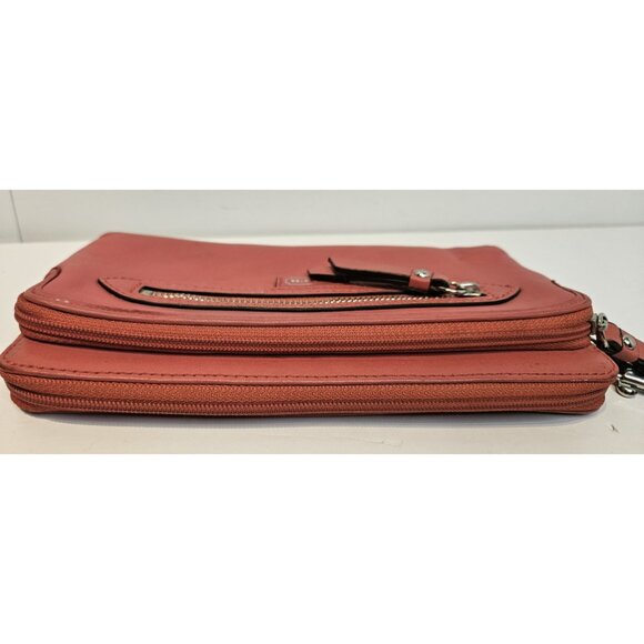 Coach Pink 8 inch Wristlet Wallet | 3 Zipper Compartments - Picture 5 of 14